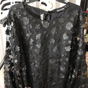 Perfect spring winter sexy black attire blouse in a size large